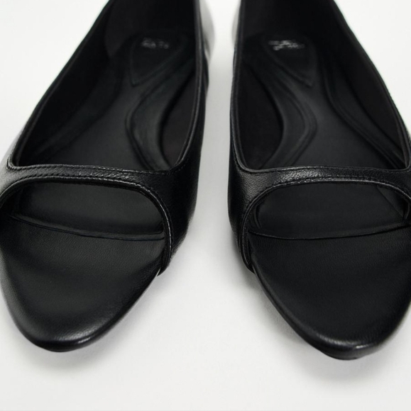 ZARA BALLET FLAT OPEN TOE SHOES - Picture 5 of 5